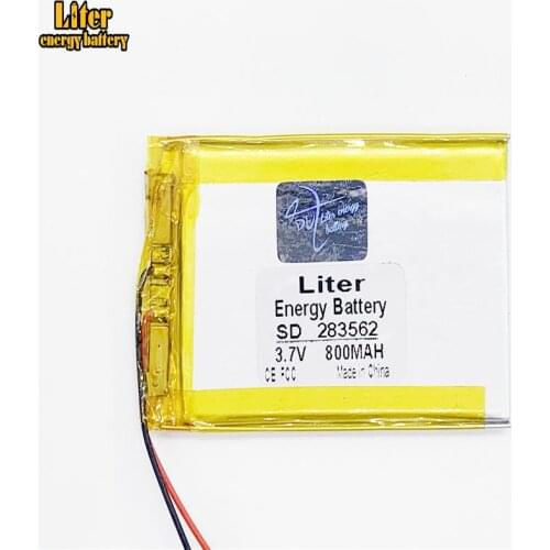 Liter energy battery 3.7V 283562 800mAh polymer battery MP3 MP4 MP5 GPS navigation rechargeable batteries