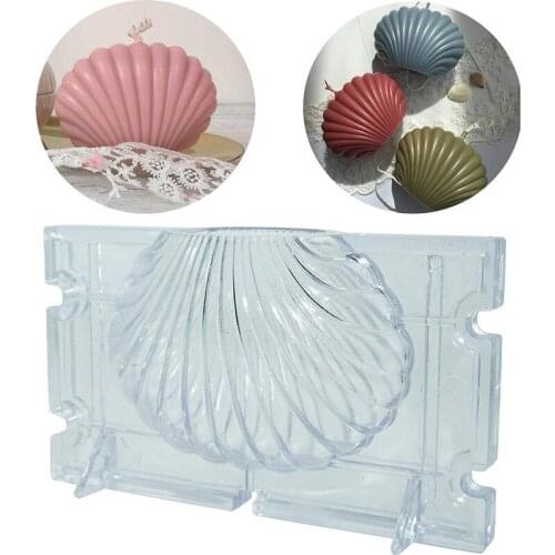 Best Scented Candle Mold Seashell Scallop Shell Candle Mold Handmade Soap Mold Durable Plastic Mold for Making Candles Beach Fav