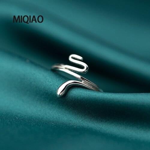MIQIAO 2020 925 sterling silver snake ring for women girls Korean fashion exquisite unusual female line jewelry to the party