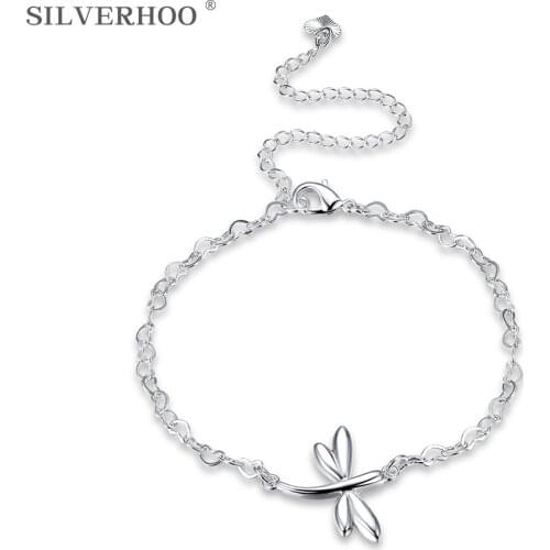 Fashion Silver Color Dragonfly Anklet For Women Minimalist Exquisite Fine Anklet Bracelet Lady Simple Jewelry New Trend Hot Sale