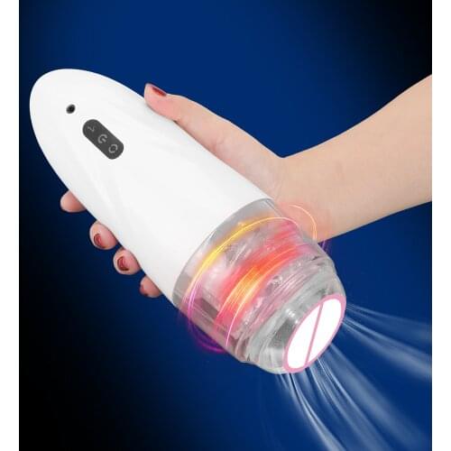 Male Masturbator Cup 10 Adjustable Speed Sex Toy for Men Automatic Rotation Real Vagina Pocket Voice Interaction Vacuum Sucking