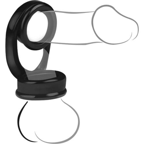 New Double Penis Rings Testis Cage Delay Erection Cock Rings Sex Toys For Men, Sexy Cock Rings Chastity Cage