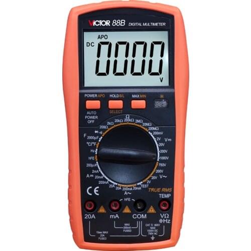 VICTOR 88B Handheld Large-screen multimeter LCD display Accurate detection digital multimeter