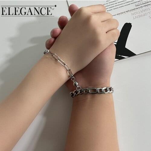 Attractive Magnet Couple Bracelet For Lovers 2021 Staniless steel Couples Bracelet Charm Female Paired Friendship Jewelry Gift