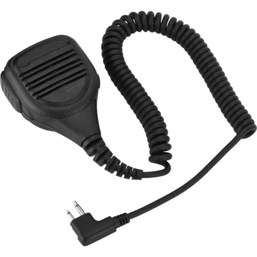 3.5mm Headphone Jack Speaker Mic Walkie-Talkie Radio IP54 Hand Microphone With Steel Belt Clip Compatible With Motorola