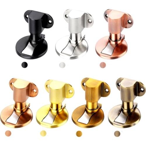 Adjustable Door Holder Alloy Magnetic Door Stopper Non-punch Sticker Water-proof L4MB