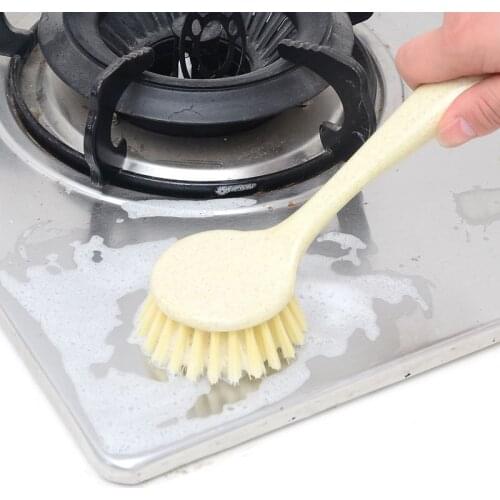 Wheat Straw Washing Brush Bowl Dishes Bottle Windows Long Handle Pans Cleaner Toilet Cleaning Kitchen Gadgets Glass Bathroom