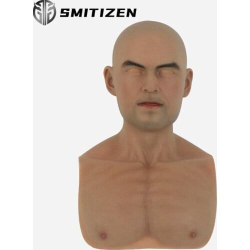 SmitizenThor Silicone Mask Halloween Full Face Party Men Adult Silikon Mask Realistic Artificial Face Mask Cosplay