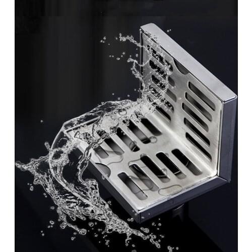 Stainless Steel Bathroom Floor Drain Tile Insert Shower Linear Drain Grate Drainer Shower Drain Channel Water Outlet