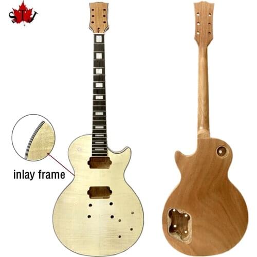 Best New DIY LP style Guitar Mahogany Body Unfinished Electric Guitar