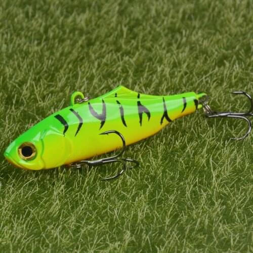 1pcs/fishing gear Bionic VIB Swim hard bait7cm/24g Artificial hard lead crank bait diving Wobbler lure winter sea fishing tackle