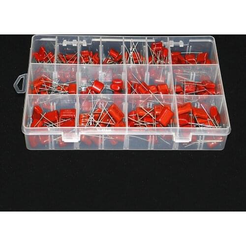 150pcs/box 15 Types 10nf-68nf 400v 630v CBB Metal Film Capacitors Assortment Kit