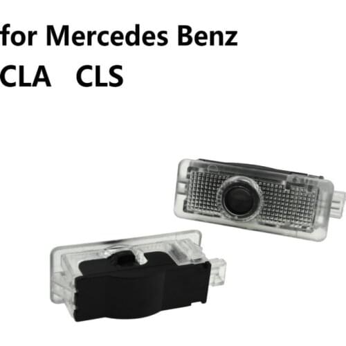 2Pcs Led Car Door Light Logo Laser Projector Ghost Shadow Welcome Light For Mercedes Benz CLA c117 c207 AMG CLS c218 w218 a207