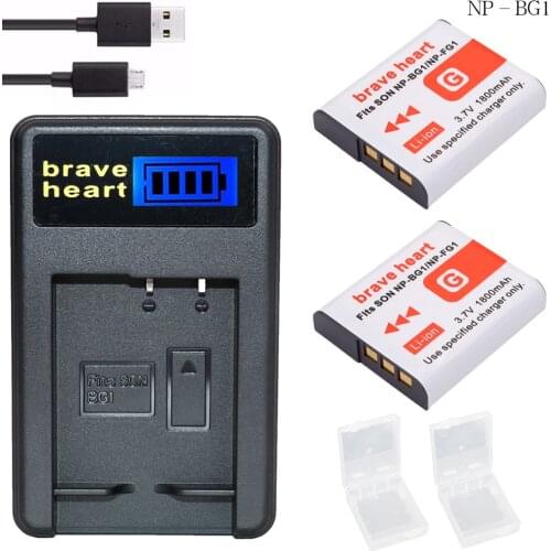 2x bateria NP BG1 FG1 NP-BG1 battery NPBG1 NPFG1 + charger for SONY DSC-H3 DSC-H7 DSC-H9 DSC-H10 DSC-H20 DSC-H50 DSC-H55 DSC-H70