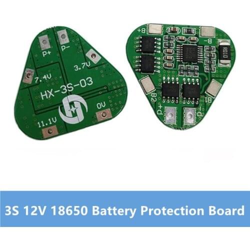 3S 12V 18650 Lithium Battery Protection Board 11.1V 12.6V overcharge over-discharge protect 8A 3 Cell Pack Li-ion BMS PCM PCB
