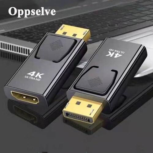 4K Mini Male to Female DP to HDMI-compatible Adapter Audio Cable 1080P Converter For PC TV Box Laptop Computer Display Projector