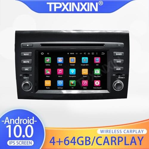 For Fiat Bravo 2007 2008 2009 - 2012 Android 10 Car Radio Multimedia Video DVD Player Navigation HeadUnit GPS 2 din Accessories
