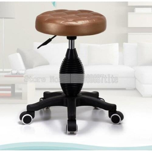 Bar Stool Bar Desk Chair Barber Chair Rotary Chair Lift Beauty Stool Movable Small Round Stool Pulley Lift Chair