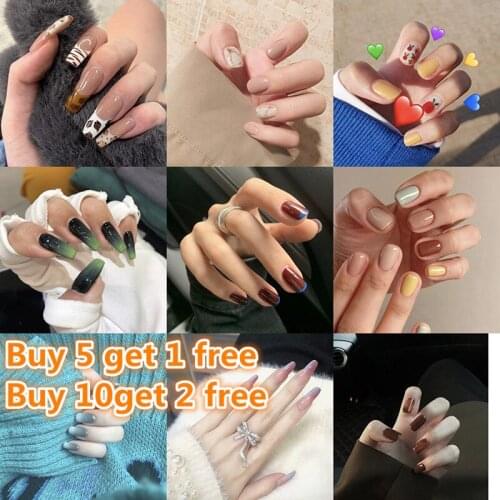 Free Shipping Nail Polish Strips DIY Waterproof Nail Wraps Cute Cartoon Pattern Nail Stickers Nail Patch for Women YW725-764
