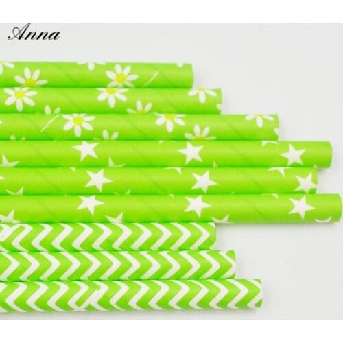 25PCS/lot Mix-Design Paper Straws Paper Drinking Straws For Christmas/Birthday/Wedding Decorative Party Decoration Supplies