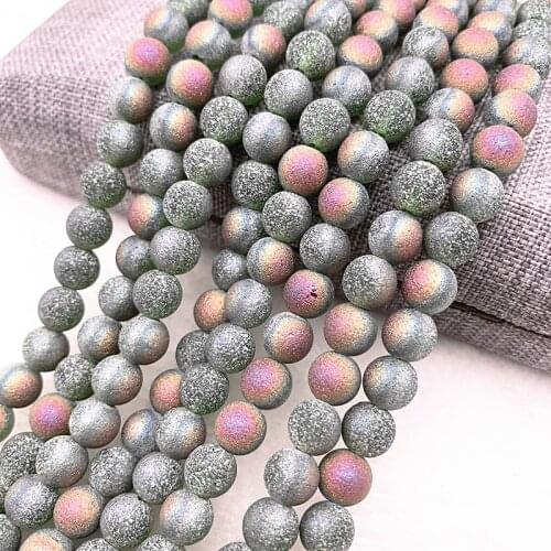 New 6/8mm Austrian Frosted Matt Crystal Glass Beads Loose Spacer Beads Handmade for Jewellery Making DIY Bracelet Necklace #23