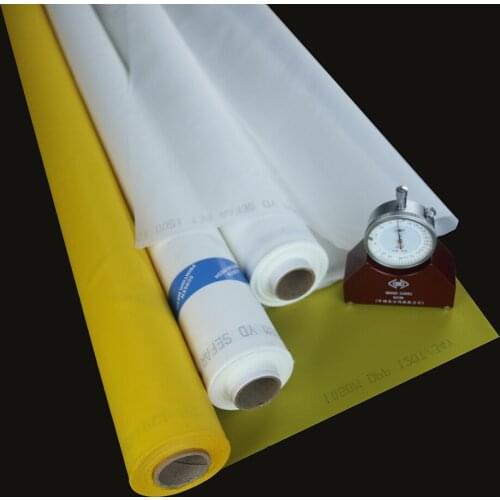 Fast Delievery 25 Meters 77T 195mesh 55UM White or Yellow Polyester Bolting Cloth Textile Screen Printing Mesh Silk T Shirt