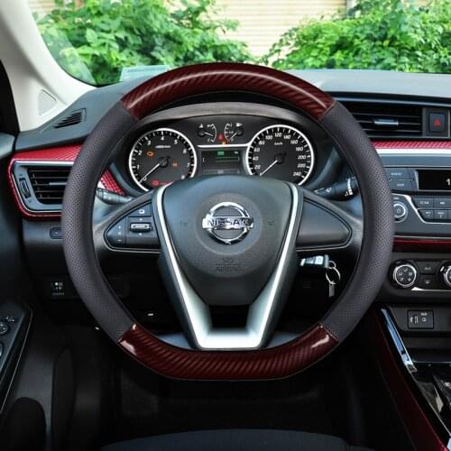 D Shape Car Steering Wheel Cover PU Leather For Nissan Qashqai J11 Nissan X-trail T32 Golf 7 Tiguan 2019 2020 Kia Optima K5 2021