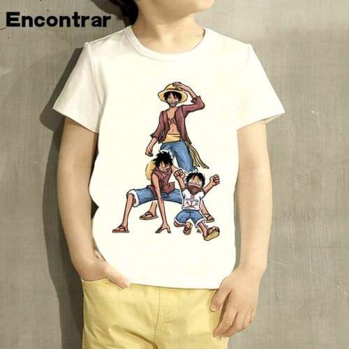 Kids Anime Rufys Path Design TShirt Boys/Girls Great Casual Short Sleeve Tops Children Cute T-Shirt,HKP2272