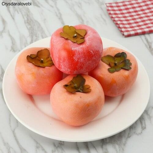 High simulation Persimmon fake artificial fruit set model cabinet home display decoration early education photography props