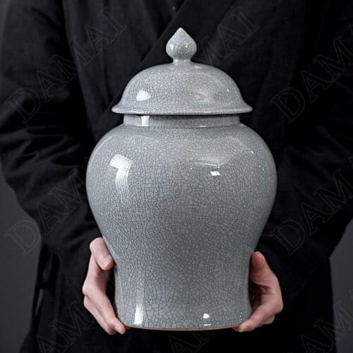 Kiln Fission Ceramic Storage Jar Creativity Coffee Seal Table Tea Caddy Living Room Decor Desktop Vases Home Decoration Modern