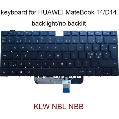 Computer Norway Keyboard laptop backlight keyboards for Huawei MateBook D 14 NBL-WAQ9RP WAQ9L WAQ9R NBB-WAH9 WAP9R KLW-W19 W29