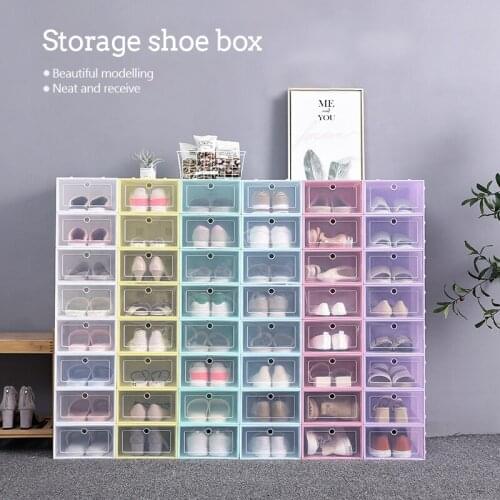 Shoe box Storage organizer Sneakers Transparent Basketball Shoe Cabinet Collection Box Display Cabinet