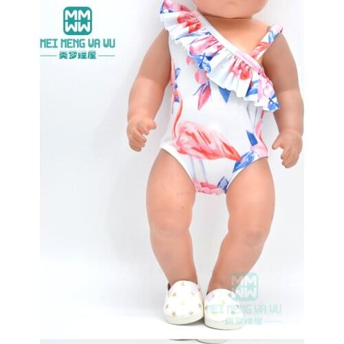 Doll Clothes fashion lace swimsuit, sequin skirt for 43 cm toy new born doll baby 18 Inch American doll
