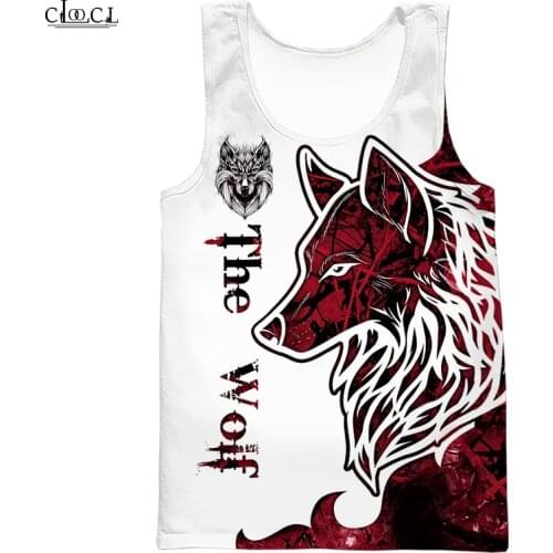 CLOOCL Fashion Gym Tank Tops Newest Animal The Wolf 3D Print Sleeveless Tanktop Men Women Streetwear Vest Fitness Drop Shipping