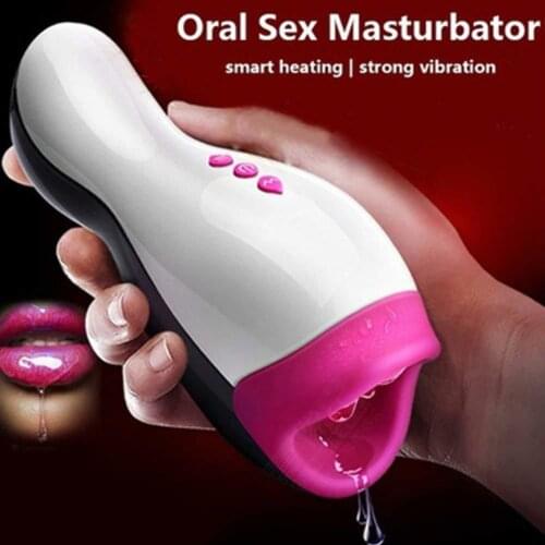 Male Automatic Masturbater Cup Heating Vagina Pocket Pussy Stroker Oral Sex Toys Vibrator Penis Training Sex toys for men Shop