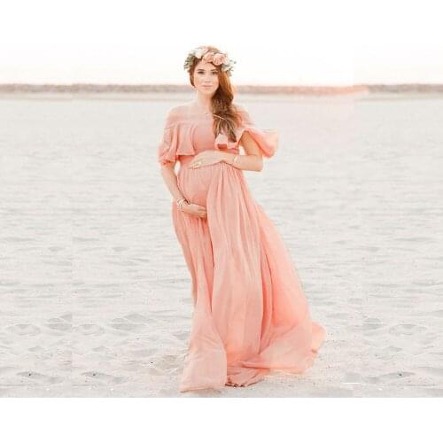 Maternity Photography Props Pregnancy Clothes Maxi Maternity photography Dress Long sleeve Maternity Gown For photography Props