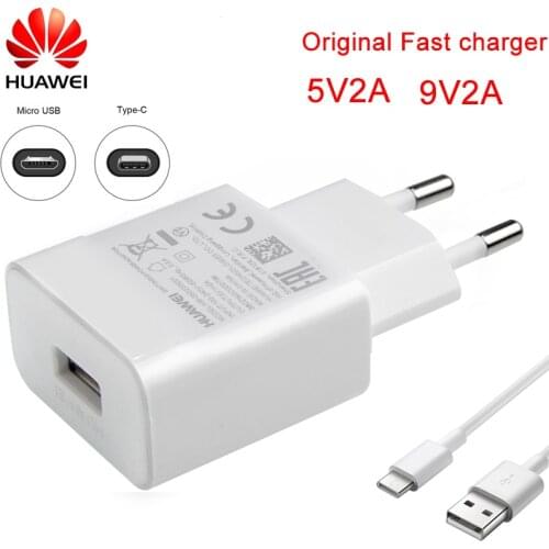Huawei Original Charger 5V2A 9V2A Power Adaptor Micro Type-C Data Cable For P6 P7 P8 P9 P10 lite Mate 10 lite Honor 5A 5C 6X 7X