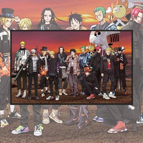 Paint by number art painting by numbers Popular anime pirate king family portrait home corridor decorative painting