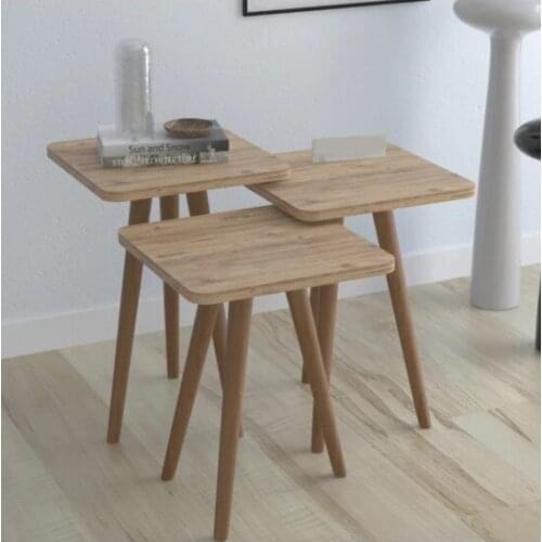 Modern Bitirdin Square Wood Pedestal Zigon Coffee table coffe table table basse