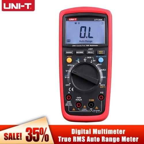 UNI-T Digital Multimeter UT139A/UT139C True RMS Auto Range Meter Handheld Tester 6000 Count Voltmeter Temperature Tester Meters