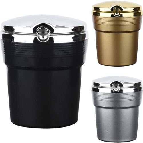 Universal Car Auto Cigarettes Smoke Ashtray Ash Holder Container with LED Lights