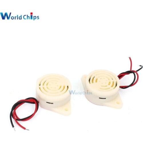 2PCS 95DB Alarm High-decibel 3-24V 12V Electronic Buzzer Beep Alarm Intermittent Beep for Arduino SFM-27