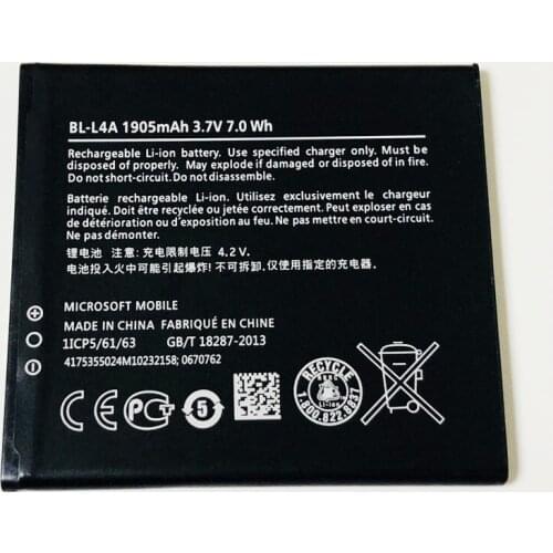 3.7V 1905mAh BL-L4A For Nokia Lumia 830 535 RM-1089 RM-1090 RM-1092 RM-984 RM1089 RM1090 RM1092 RM984 Battery
