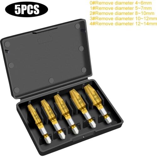 4/5/6 PCS HSS Damaged Screw Extractor Drill Bit Set Stripped Broken Screw Bolt Remover Extractor Easily Take Out Demolition Tool