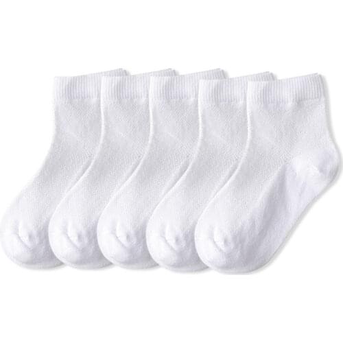 5 Pairs/Lot New Children Cotton Socks Boy Girl Baby Cute Cartoon Breathable Mesh Socks For 1-12 Years Summer Kids CN