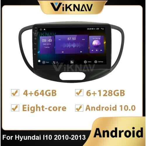 128G DVD stereo Car Radio For Hyundai I10 2010 2011 2012 2013 Car 2din Android Multimedia Vedio Player Navigation GPS headunit