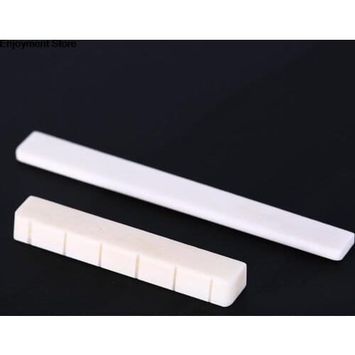 White Guitar Parts 6 String Classical Guitar Bone Bridge Saddle And Nut Ivory Set Music Instruments Replacement Spare Part