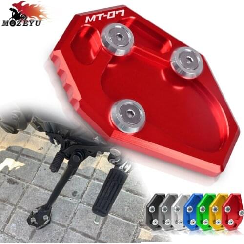 Mt07 Motorcycle Side-Stand Kickstand Sidestand Plate Enlarge Main Stand Protect For YAMAHA mt-07 MT07 FZ07 FZ-07 2014 20157
