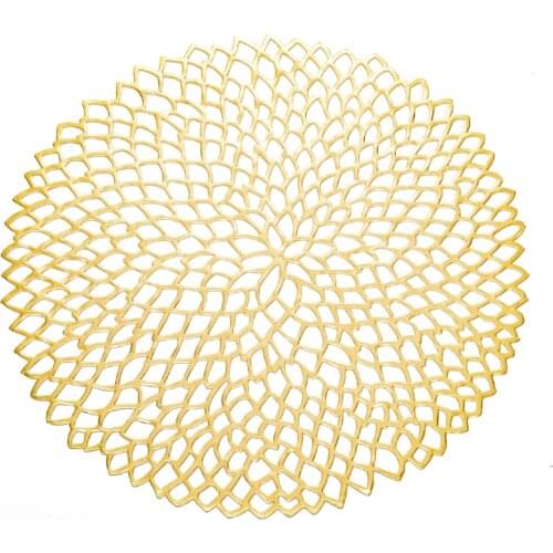 Flower Hollow Out PVC Dining Table Mat Pad Tea Coffee Decorative Individual Placemat Hermal Insulation Anti-skid Drink Coasters