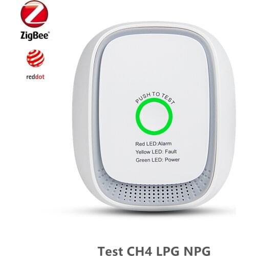 Zigbee 3.0 gas Leakage Sensor Natural gas Detector LPG Zigbee Gas Sensor Working with SmartThing,Ziptao,Conbee Zigbee Gateway